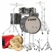 Sonor AQ2 22'' 5pc Pro Drum Kit w/Cymbals, Titanium Quartz