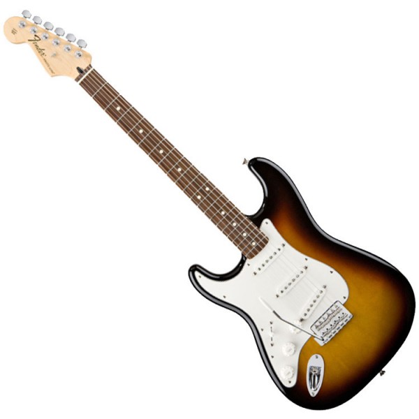Fender Standard Stratocaster LH Electric Guitar, RW, Brown Sunburst