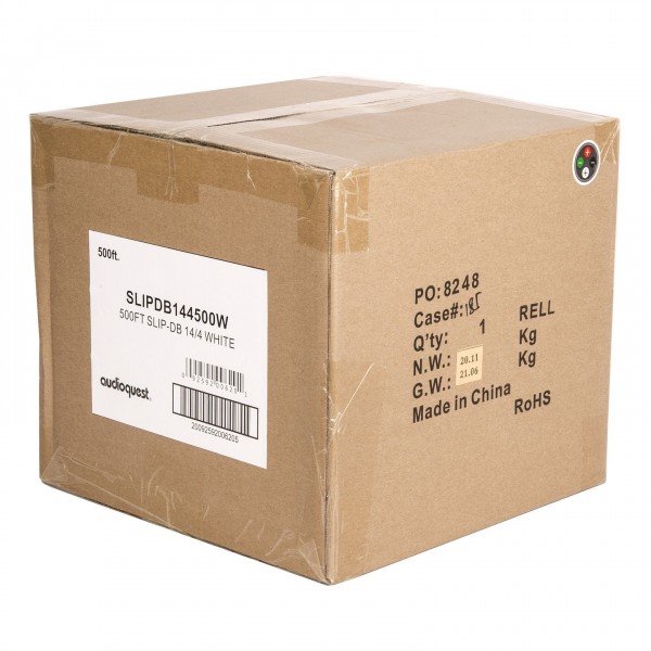 AudioQuest SLiP-DB 14 4 Install Speaker Cable, White, 152m Reel Box View 2