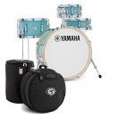 Yamaha Stage Custom Hip 4-teiliger 20"-Kesselsatz, Matte Surf Green, mit Taschen