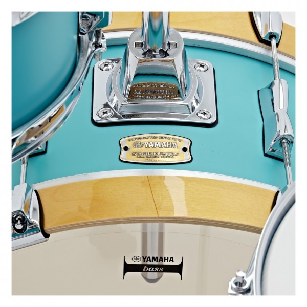 Yamaha Stage Custom Hip 20" 4pc Shell Pack, Matte Surf Green - Bass Drum