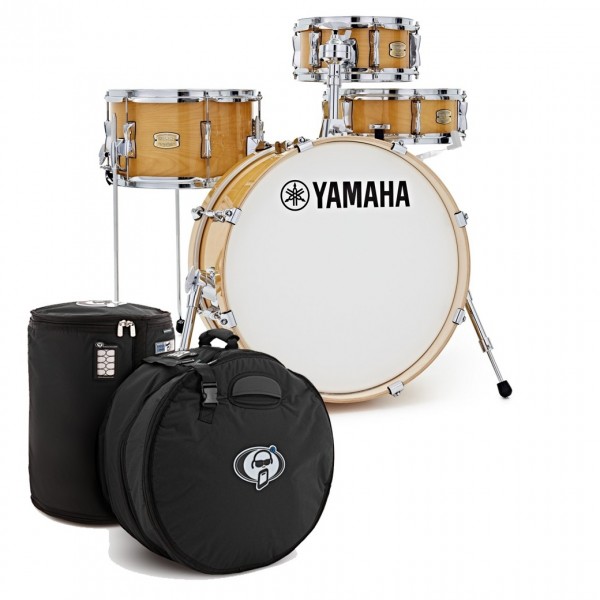 Yamaha Stage Custom Hip 20" 4pc Shell Pack, Natural Wood w/Bags