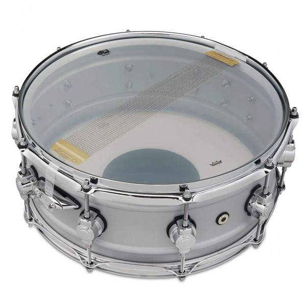 DW Design Series 14" x 5.5" Snare Drum, Aluminium Shell - Snare Side