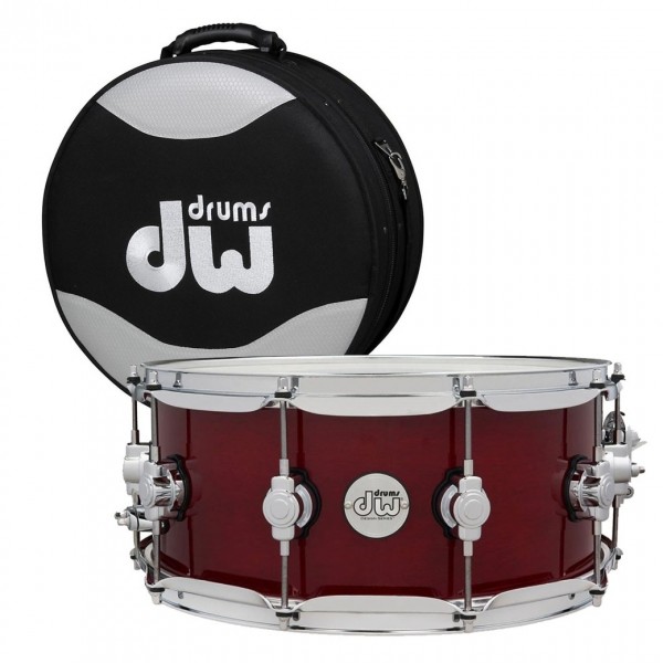 DW Design Series 14" x 6" Snare Drum, Cherry Stain & Case