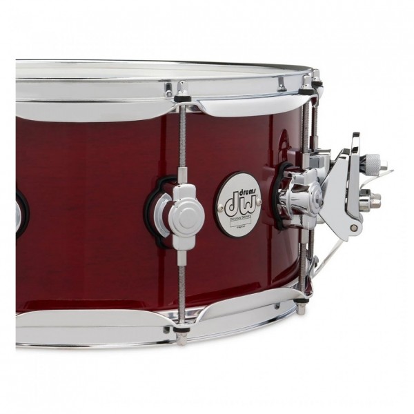 DW Design Series 14" x 6" Snare Drum, Cherry Stain - Throw off