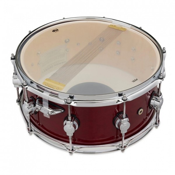 DW Design Series 14" x 6" Snare Drum, Cherry Stain - Snare Side