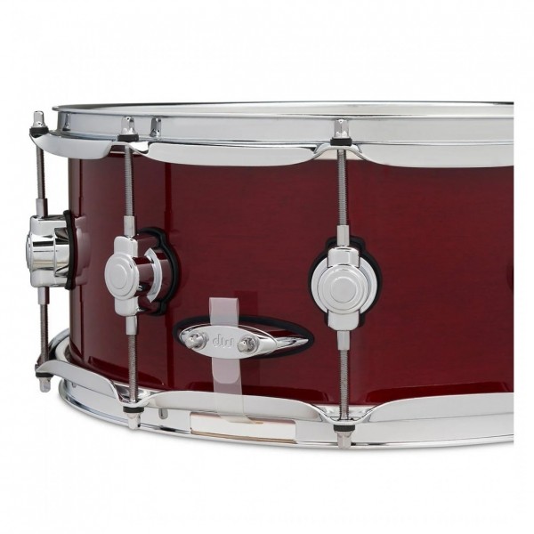 DW Design Series 14" x 6" Snare Drum, Cherry Stain - Strainer