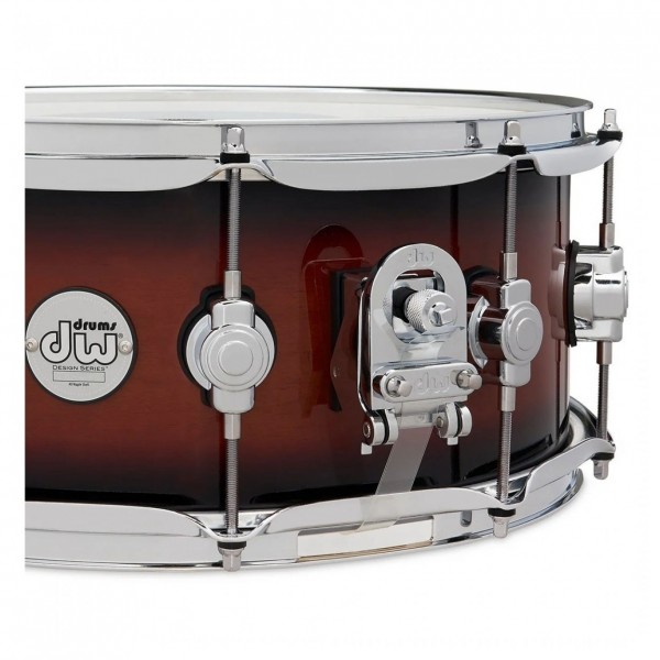 DW Design Series 14" x 6" Snare Drum, Tobacco Burst - Throw Off 2