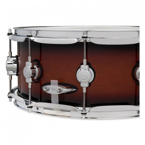 DW Design Series 14" x 6" Snare Drum, Tobacco Burst - Strainer