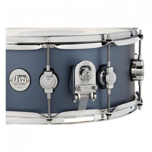 DW Design Series 14" x 6" Snare Drum, Blue Slate - Throw Off 2