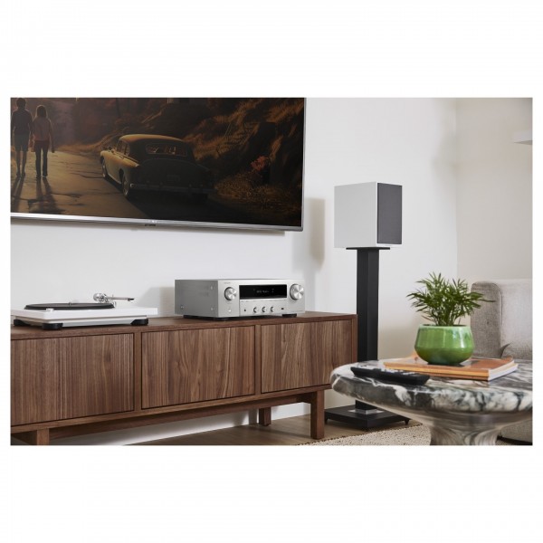 Denon DRA-900H 2 Channel AV Receiver, Silver - Lifestyle / Turntable Hi-Fi