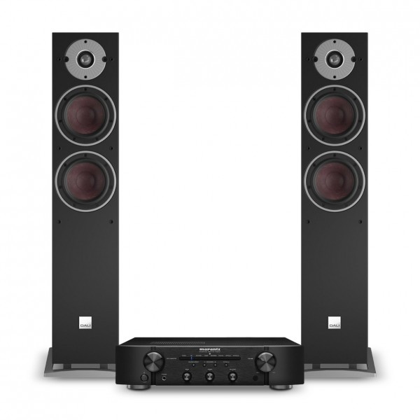 Dali Oberon 5 Speakers w/ Marantz PM6007 Amplifier, Black