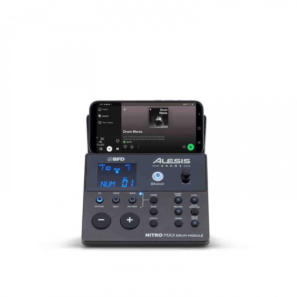 Alesis Nitro Max Electronic Drum Kit - Module with Iphone