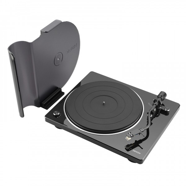 Denon DP-400 Hi-Fi Turntable, Black - Cover removed
