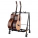 Hercules GS523BPLUS 3 Guitar Display Stand with Casters - In Use 