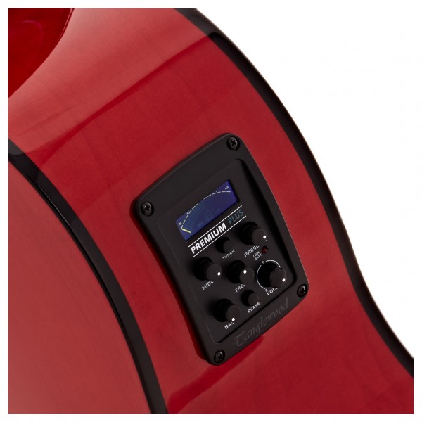 Tanglewood TA4CE Azure Super Folk Electro Acoustic, Shimmering Red