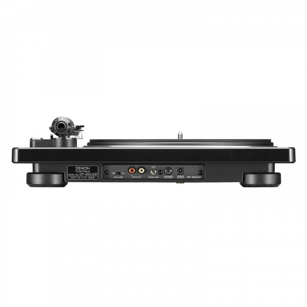 Denon DP-450 Hi-Fi Turntable w/ USB, Black - rear