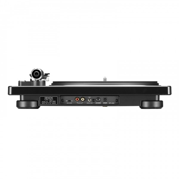 Denon DP-400 Hi-Fi Turntable, Black - Rear