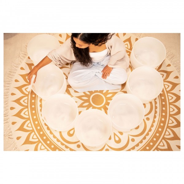 Meinl Planetary Tuned Crystal Singing Bowl Set Above