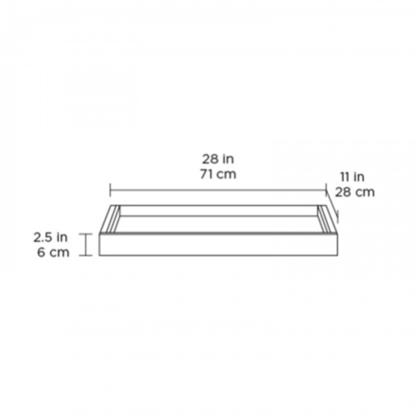 BDI Stance 6659 Keyboard Drawer Black Dimensions View