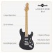 LA Select Electric Guitar by Gear4music, Black