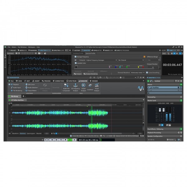 Steinberg WaveLab Pro 12 Audio Editor and Mastering Software - Spectral Profile