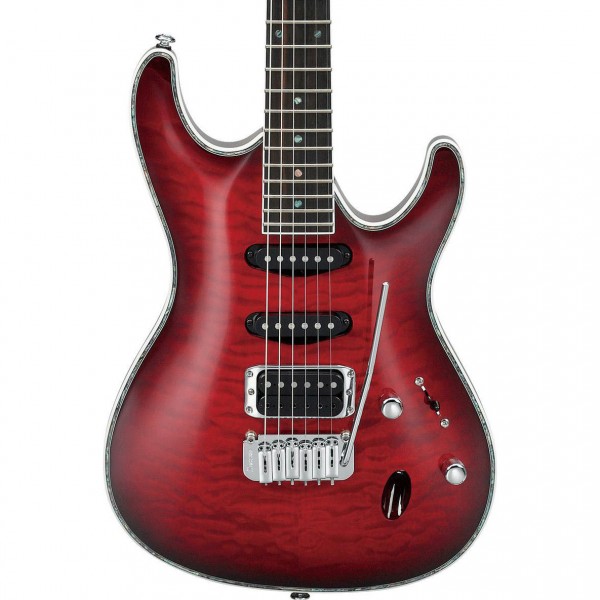 Ibanez SA360QM SA Series Electric Guitar, Trans Red Burst