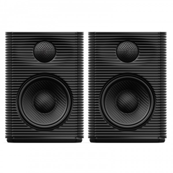 FiiO SP3 Active Desktop Speakers, Black Front View