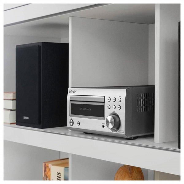 DISC. Denon RCD-M41 DAB Amp Silver with Denon SCN10 Speakers, Grey