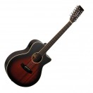 Tanglewood TW6-12CE Winterleaf 12 String Electro Acoustic, Autumn Vintage Burst Gloss