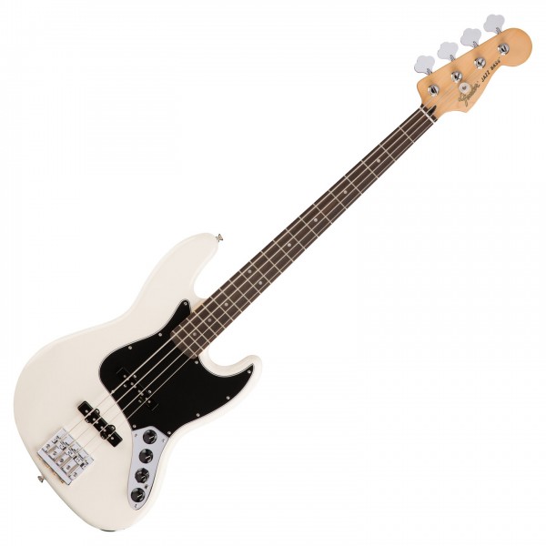 Fender Deluxe Active Jazz Bass Guitar, Olympic White
