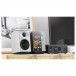 FiiO R9 Desktop Media Player, Titanium - Lifestyle with FiiO SP3 Active Speakers