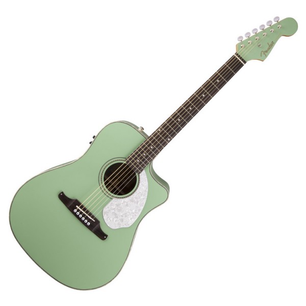 Fender Sonoran SCE Electro Acoustic Guitar, RW, Surf Green