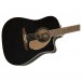 Fender Redondo Player Electro Acoustic, Jetty Black - body