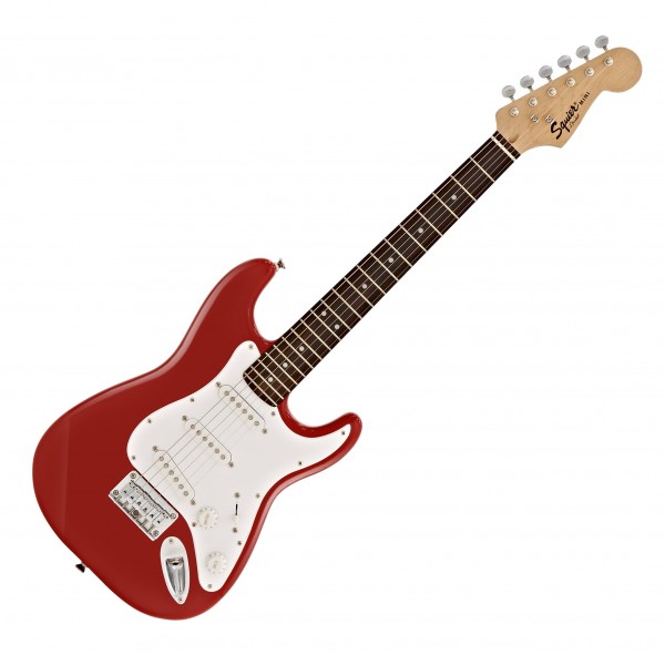 Squier By Fender Mini Stratocaster 3/4 Size Electric Guitar, Red