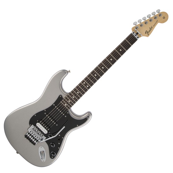 Fender Standard Strat HSS Electric Guitar, Floyd Rose, Ghost Silver