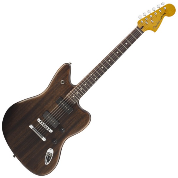 Fender Modern Player Jaguar Electric Guitar, Black Transparent