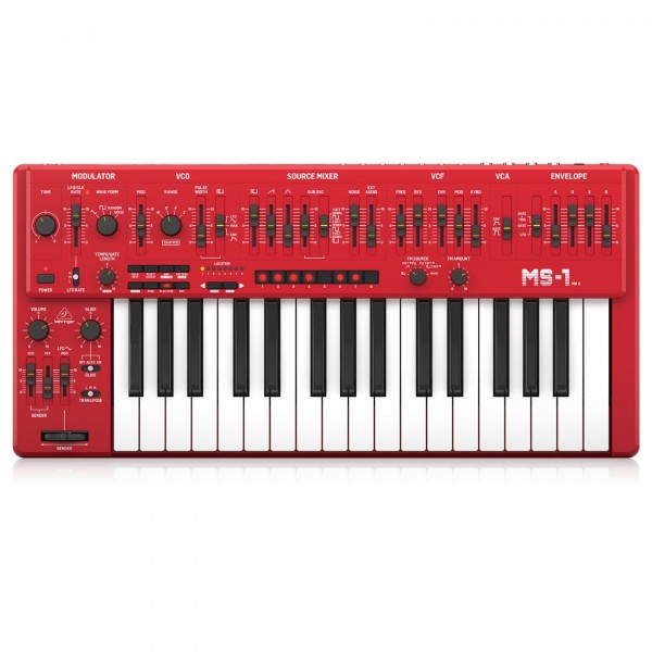 Behringer MS-1 MKII Analog Synthesizer, Red - Top