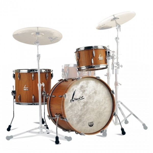 Sonor Vintage 22'' 3pc Shell Pack, Teak Semi Gloss