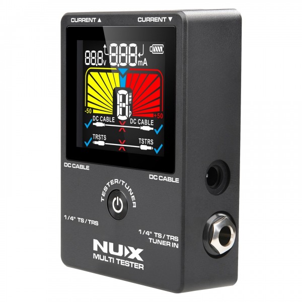 NUX NMT-1 Multi Cable Tester with Inbuilt Tuner - Upright, Left