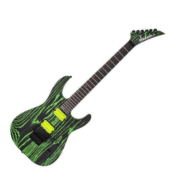 Jackson Pro DK2 Dinky, Green Glow, Front Angled Right