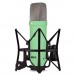 Rode NT1 Condenser Microphone, Green - Angled with mount