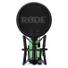 Rode NT1 Signature Series Condenser Microphone, Green - Front with mount