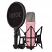 Rode NT1 Signature Series Condenser Microphone, Pink - Angled