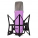 NT1 Signature Series Condenser Microphone, Purple - Angled with mount
