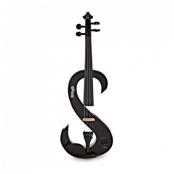 Stagg S-Shaped Electric Violin Outfit, Black - main