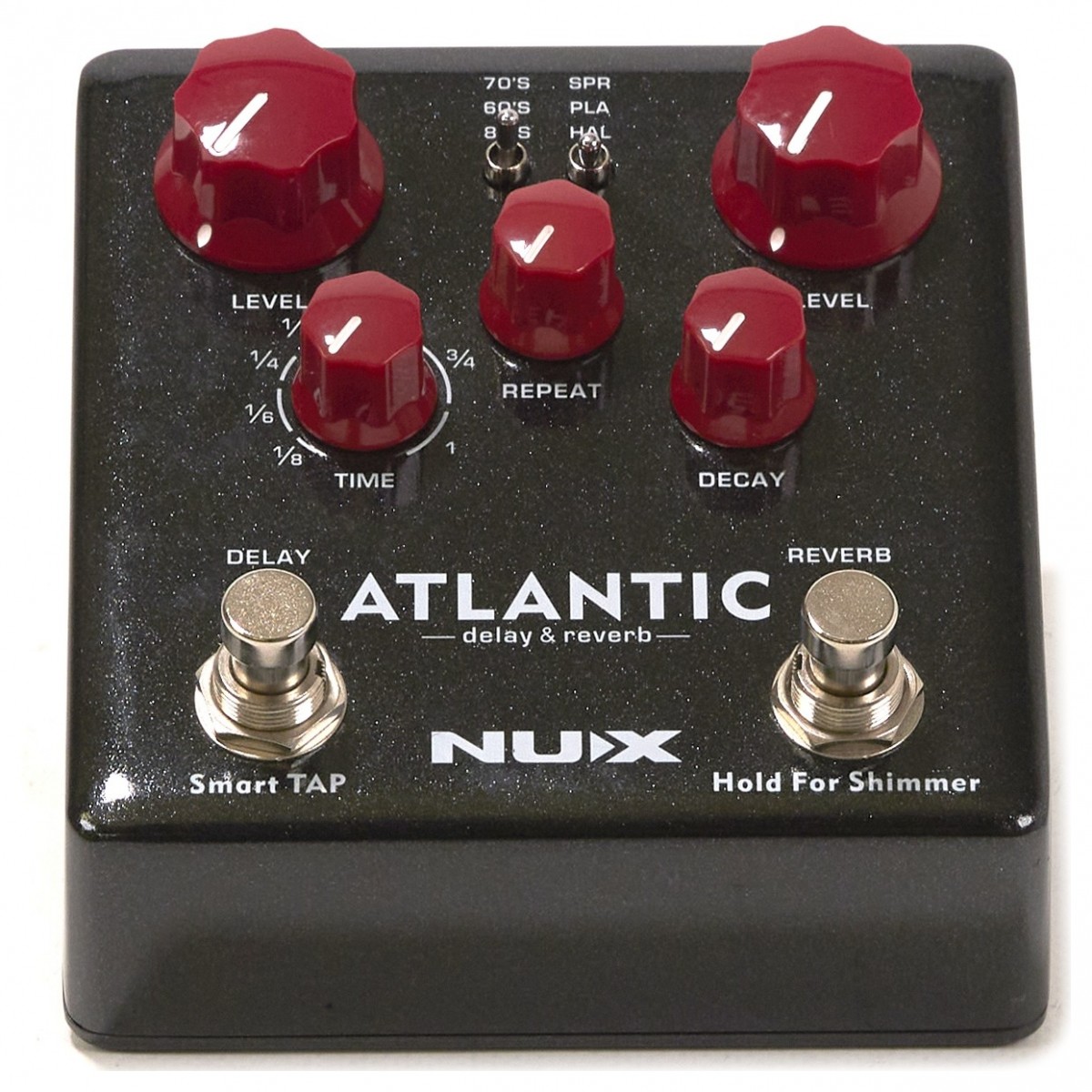 Nux Audio Atlantic Speed Nux NDR-5 Atlantic Pédale De Délai Et De Réverbération, Technologie Core Image (fonction Smart-TAP, 3 Effets De Délai, Entrée TRS, Sortie Stéréo, Connecteur USB, Alimentation 9 V DC Nux Audio Atlantic Speed Nux NDR-5 Atlantic Pédale De Délai Et De Réverbération, Technologie Core Image (fonction Smart-TAP, 3 Effets De Délai, Entrée TRS, Sortie Stéréo, Connecteur USB, Alimentation 9 V DC
