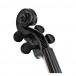 Stagg S-Shaped Electric Violin Outfit, Metallic Black - head