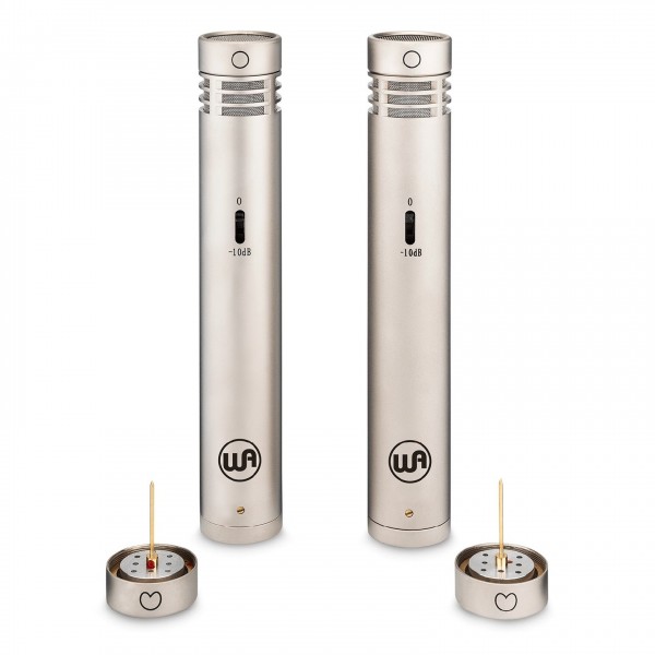 Warm Audio WA-84 Stereo Pair with Omni and Cardioid Capsules, Nickel - Main