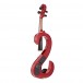 Stagg S-Shaped Electric Violin Outfit, Metallic Red - back